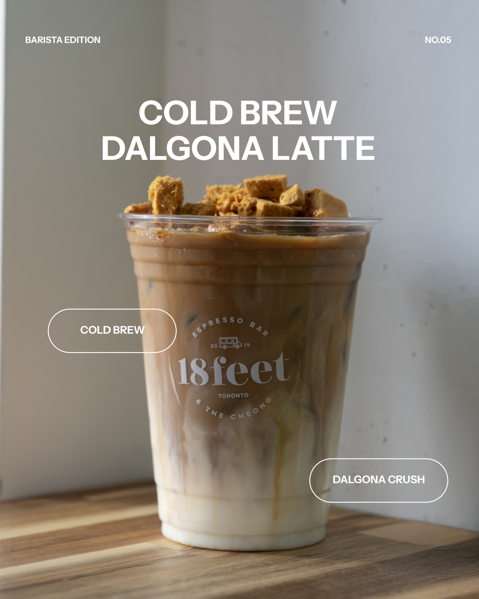 18feet Cold Brew Dalgona Latte social content